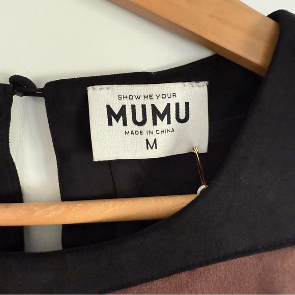 Show Me Your Mumu Mod Mini Dress retro in earthy colors Size: M New With Tags - Picture 4 of 5